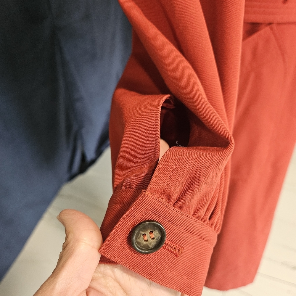 Yves Saint Laurent Coral Long Sleeve Dress with Belt - Picture 5 of 14